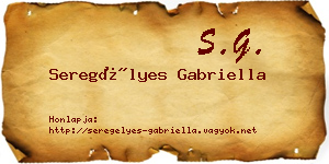 Seregélyes Gabriella névjegykártya