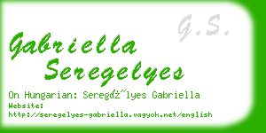 gabriella seregelyes business card